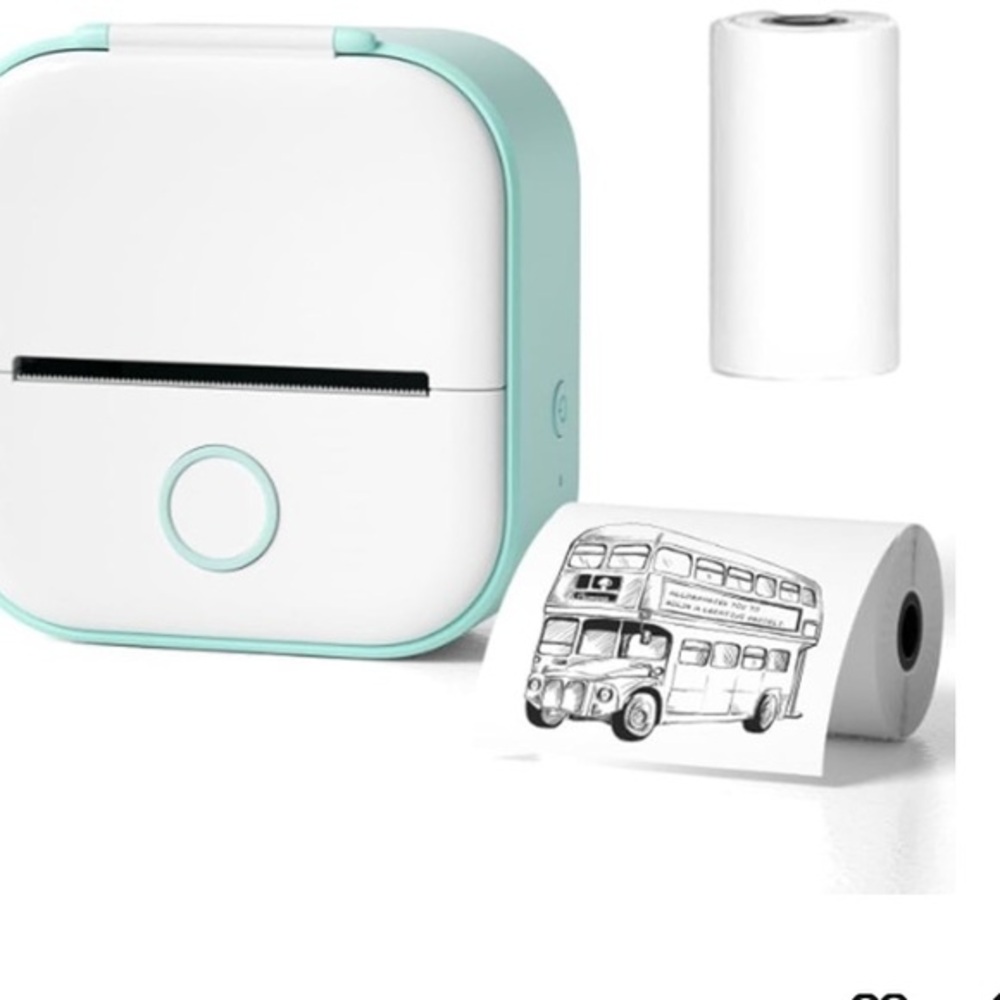 Phomemo T02 Inkless Mini Printer and Phomemo 53mm Thermal Paper for T02丨3 Rolls